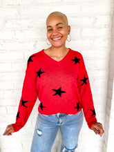 Load image into Gallery viewer, Queen Of Americana Game Day Sweater Red