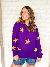 Load image into Gallery viewer, Queen Of Americana Game Day Sweater Purple