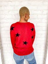 Load image into Gallery viewer, Queen Of Americana Game Day Sweater Red