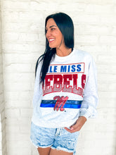 Load image into Gallery viewer, Queen Of Sparkles Grey Ole Miss Rebels Vintage Sweatshirt