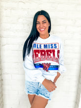 Load image into Gallery viewer, Queen Of Sparkles Grey Ole Miss Rebels Vintage Sweatshirt