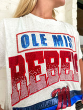 Load image into Gallery viewer, Queen Of Sparkles Grey Ole Miss Rebels Vintage Tee
