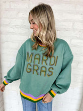 Load image into Gallery viewer, Mardi Gras Pearl Letters Sweatshirt