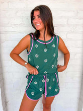 Load image into Gallery viewer, Queen Of Sparkles Charcoal Evergreen Rhinestone Active Shorts