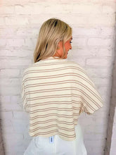 Load image into Gallery viewer, Light Up The Sky Oatmeal Stripe Top