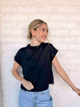 Load image into Gallery viewer, Hear Me Out Black Top