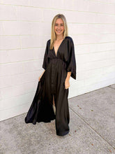 Load image into Gallery viewer, Date Night Black Kimono Maxi Dress