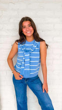 Load image into Gallery viewer, Trendy Stripe Blue Top