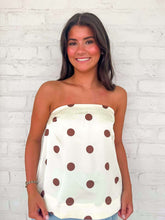 Load image into Gallery viewer, Try Again Ecru Polka Dot Top