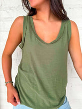 Load image into Gallery viewer, Coffee Run Light Olive Tank