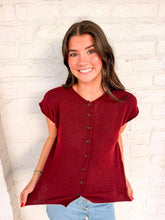 Load image into Gallery viewer, Rise Up Burgundy Top