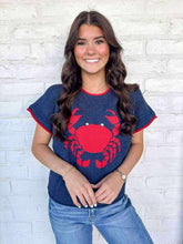 Load image into Gallery viewer, Crabby Mood Navy Top