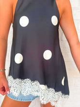 Load image into Gallery viewer, Look At Me Black Polka Dot Top