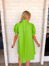 Load image into Gallery viewer, Deal With It Green Puff Sleeve Dress