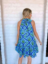 Load image into Gallery viewer, Traces Of Spring Blue Dress