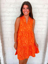 Load image into Gallery viewer, THML Orange Kiss Textured Dress