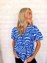 Load image into Gallery viewer, Time To Vacay Blue Top