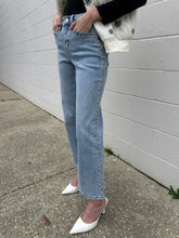 Load image into Gallery viewer, Honorable Mention High Rise Ankle Slim Stud Side Denim Jean
