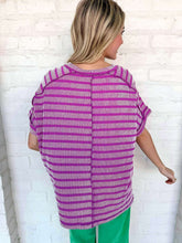 Load image into Gallery viewer, See You Again Striped Light Plum Top
