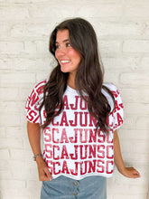 Load image into Gallery viewer, Jordan Amanda White Cajuns Top