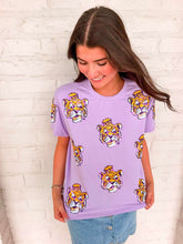 Load image into Gallery viewer, Jordan Amanda Purple Tiger Head Top