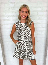 Load image into Gallery viewer, Make Us Proud Ecru Tiger Stripe Dress