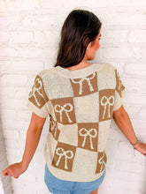Load image into Gallery viewer, Much Needed Mocha Bow Top