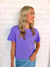 Load image into Gallery viewer, Fill My Cup Cropped Lavender Tee