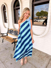 Load image into Gallery viewer, Stripes Of Hope Navy Dress