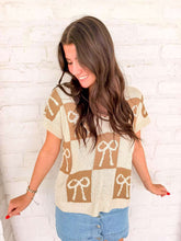 Load image into Gallery viewer, Much Needed Mocha Bow Top