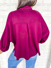 Load image into Gallery viewer, Choose A Side Burgundy Top