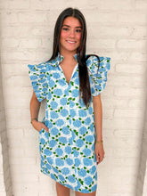 Load image into Gallery viewer, THML Dancing To The Beat Blue Dress