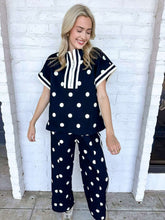 Load image into Gallery viewer, Polka Dot Fever Black Pant Set