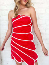 Load image into Gallery viewer, Star Of Wonder Red Scallop Dress