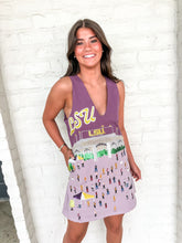 Load image into Gallery viewer, Queen Of Sparkles LSU Stadium Tailgate Tank Dress