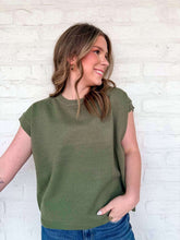 Load image into Gallery viewer, First To Know Light Olive Sweater Vest