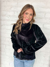 Load image into Gallery viewer, Velveteen Lux Black Top
