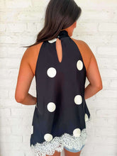Load image into Gallery viewer, Look At Me Black Polka Dot Top