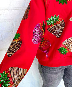 Queen Of Sparkles Red Chocolate Covered Strawberries Sweatshirt