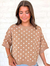 Load image into Gallery viewer, The Way You Are Camel Polka Dot Top
