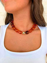 Load image into Gallery viewer, Large Orange Mix Bead Necklace