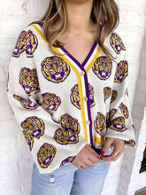 Load image into Gallery viewer, Queen Of Sparkles LSU Tiger Head Cardigan