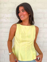 Load image into Gallery viewer, THML Peplum Pose Yellow Top