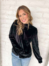 Load image into Gallery viewer, Velveteen Lux Black Top