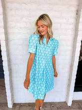 Load image into Gallery viewer, In The Middle Blue Printed Dress