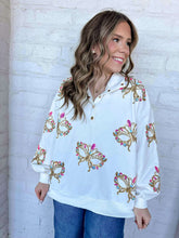 Load image into Gallery viewer, Iridescent Mask Mock Neck Button Up (front &amp; back)