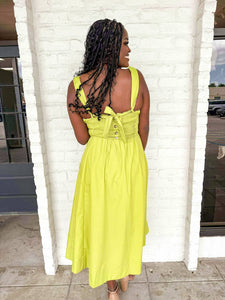 Simple Joy Chartreuse Dress