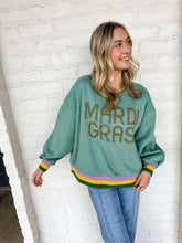 Load image into Gallery viewer, Mardi Gras Pearl Letters Sweatshirt