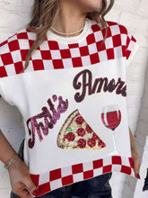 Load image into Gallery viewer, Queen Of Sparkles White &amp; Red Checkered ‘That’s Amore’ Too