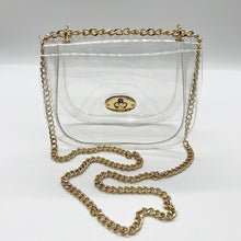 Load image into Gallery viewer, Clear &amp; Gold Crossbody Purse